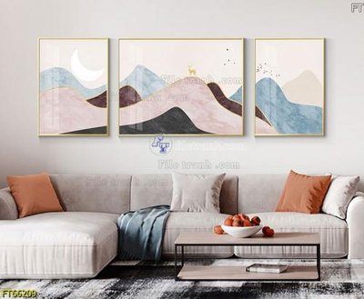 File gốc Tranh treo pha lê gương FT66209 (AI/EPS) cho in ấn