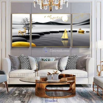 File in trần Tranh treo pha lê gương FT66281 (file gốc) phong thủy