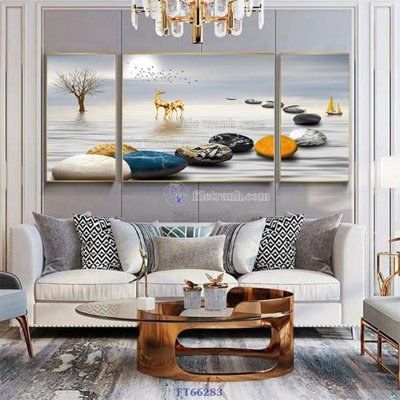 Tải file gốc in lụa Tranh treo pha lê gương FT66283 siêu nét