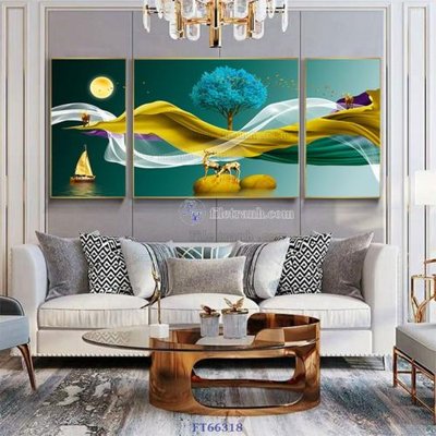 Tải file Tranh treo pha lê gương FT66318 (gốc) in tranh tráng gương