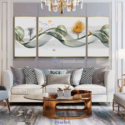 Tải về hình ảnh gốc Tranh treo pha lê gương FT66329 sắc nét