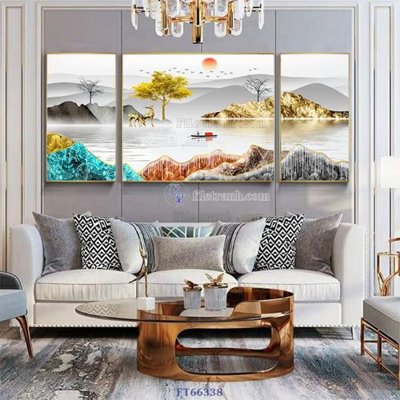 File gốc Tranh treo pha lê gương FT66338 (in lụa) trang trí tường