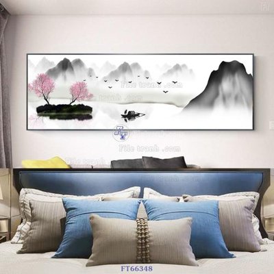 File in trần Tranh treo pha lê gương FT66348 (file gốc) hoa văn 3D