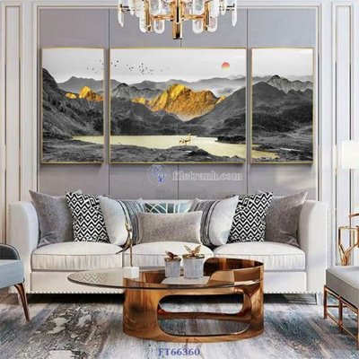 Hình ảnh file gốc in lụa Tranh treo pha lê gương FT66360