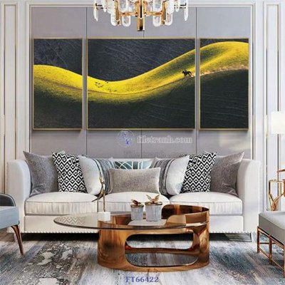 File in trần Tranh treo pha lê gương FT66422 (bản gốc) bầu trời