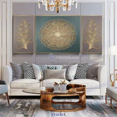 Hình ảnh file gốc in lụa Tranh treo pha lê gương FT66424