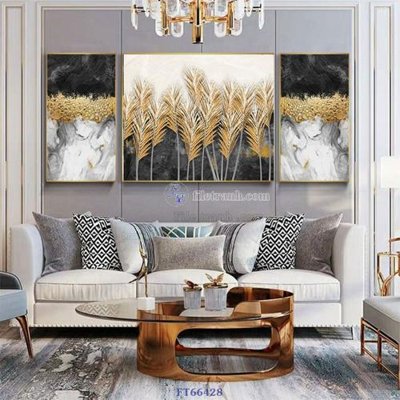 File gốc Tranh treo pha lê gương FT66428 (in lụa) tranh mã đáo