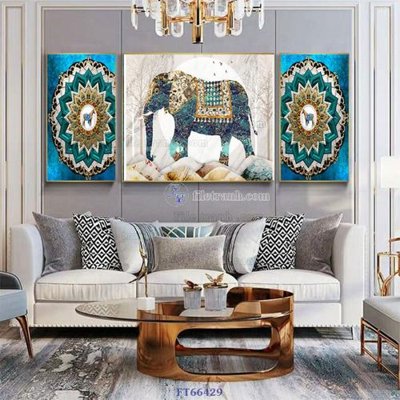 Ảnh gốc Tranh treo pha lê gương FT66429 (nét căng) in mica