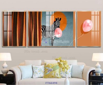 File in trần Tranh treo pha lê gương FT66494 (bản gốc) đại dương