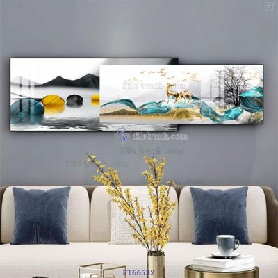 Chi tiết file ảnh Tranh treo pha lê gương FT66532 sắc nét
