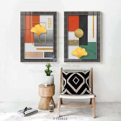 File tranh Tranh treo pha lê gương FT66812 (gốc) in backlit film