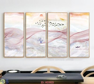 File in trần File tranh hiện đại pha lê gương FT681 (bản gốc) đại dương