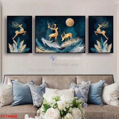 File tranh gốc PSD Tranh treo hiện đại pha lê gương FT70002 còn nguyên layer