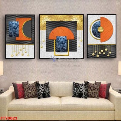 File in ấn Tranh treo hiện đại pha lê gương FT70023 (bản gốc) chất lượng cao