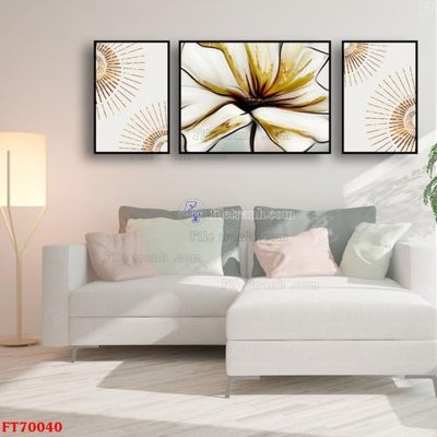 File in lụa Tranh treo hiện đại pha lê gương FT70040 (chất lượng cao) Tranh treo hiện đại pha lê gương FT70040