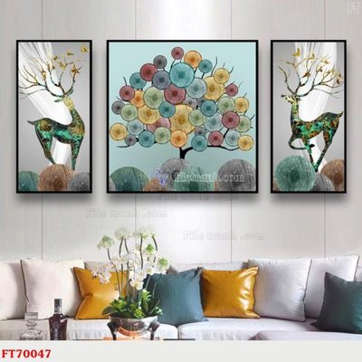 File ảnh Tranh treo hiện đại pha lê gương FT70047 (gốc) in biển hiệu