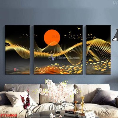 File ảnh Tranh treo hiện đại pha lê gương FT70068 (gốc) cho trang trí nhà hàng