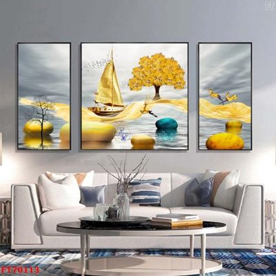 File gốc Tranh treo hiện đại pha lê gương FT70113 (PNG) không nền chất lượng