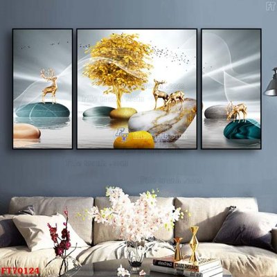 File tranh in mica Tranh treo hiện đại pha lê gương FT70124 (độ phân giải cao)