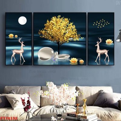 File gốc Tranh treo hiện đại pha lê gương FT70132 (vector) cho in ấn