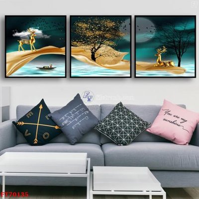 Hình ảnh file gốc Tranh treo hiện đại pha lê gương FT70135 cho in UV