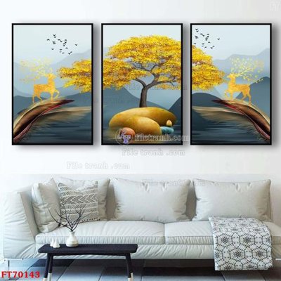 File tranh Tranh treo hiện đại pha lê gương FT70143 (gốc) chủ đề con người