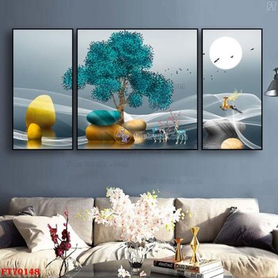 File PSD Tranh treo hiện đại pha lê gương FT70148 (gốc) tách lớp chi tiết