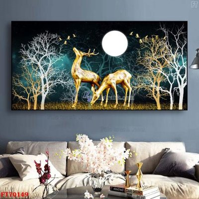 Ảnh gốc Tranh treo hiện đại pha lê gương FT70149 (độ nét cao) in tráng gương