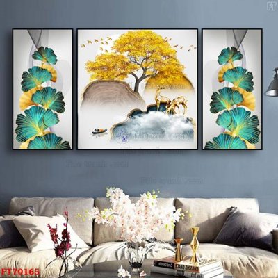 File gốc Tranh treo hiện đại pha lê gương FT70165 (PSD/TIFF) độ phân giải cao