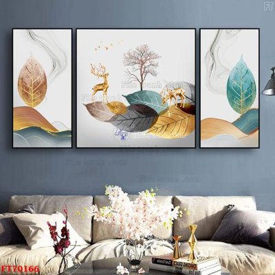 File in lụa Tranh treo hiện đại pha lê gương FT70166 (phong cảnh) Tranh treo hiện đại pha lê gương FT70166