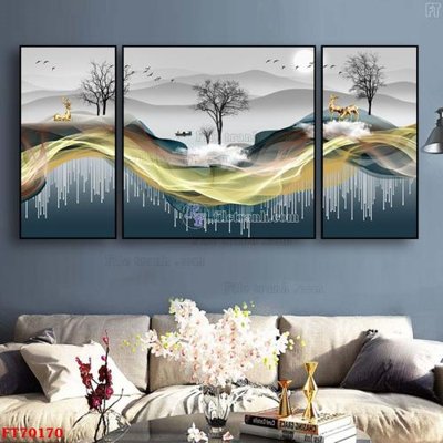 File ảnh Tranh treo hiện đại pha lê gương FT70170 (gốc) in poster