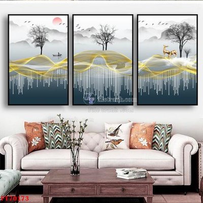 File gốc Tranh treo hiện đại pha lê gương FT70173 (in ấn) màu sắc trung thực