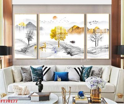 File gốc Tranh treo hiện đại pha lê gương FT70177 (cho in ấn) độc quyền