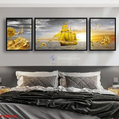 File tranh Tranh treo hiện đại pha lê gương FT70195 (bản gốc) in canvas