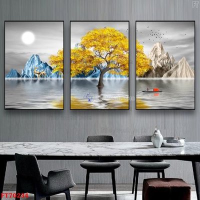 Tải file gốc Tranh treo hiện đại pha lê gương FT70234 (in khổ lớn) quảng cáo