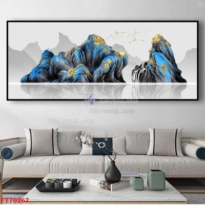 File tranh Tranh treo hiện đại pha lê gương FT70267 (gốc) in backlit film