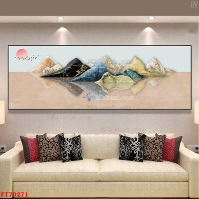 File tranh in tráng gương Tranh treo hiện đại pha lê gương FT70271 (siêu nét)