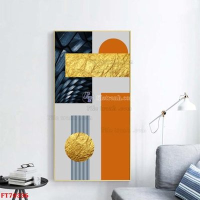 File in mica Tranh treo hiện đại pha lê gương FT70336 (bản gốc) làm vách ngăn