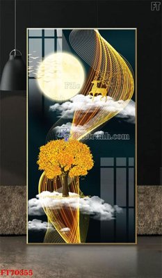 Download file tranh Tranh treo hiện đại pha lê gương FT70355 (file gốc PSD)