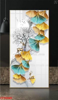 File gốc in tráng gương Tranh treo hiện đại pha lê gương FT70389 chi tiết