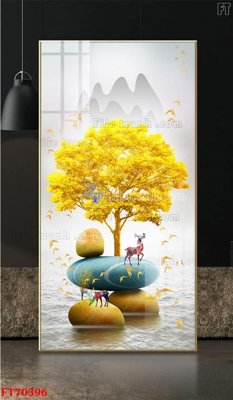 File gốc Tranh treo hiện đại pha lê gương FT70396 (in 3D) cho trang trí
