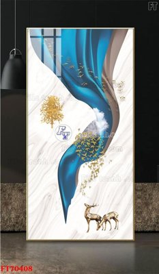 File gốc Tranh treo hiện đại pha lê gương FT70408 (AI/EPS) cho in ấn