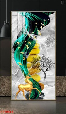 File gốc Tranh treo hiện đại pha lê gương FT70415 (cho in 3D) độc đáo