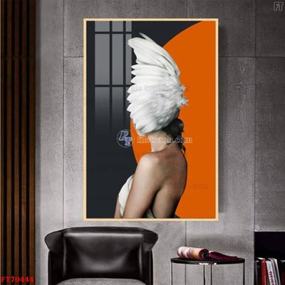 File in trần Tranh treo hiện đại pha lê gương FT70444 (bản gốc) đại dương