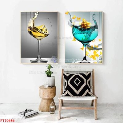 File tranh Tranh treo hiện đại pha lê gương FT70486 (gốc) phong cách tối giản