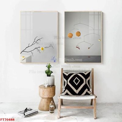 File gốc Tranh treo hiện đại pha lê gương FT70488 (in tráng gương) ốp tường