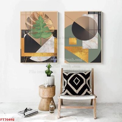 File gốc Tranh treo hiện đại pha lê gương FT70492 (vector) cho in ấn