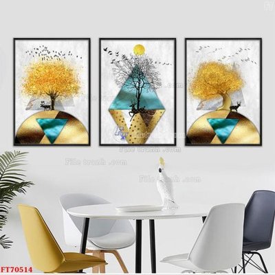 File tranh Tranh treo hiện đại pha lê gương FT70514 (ảnh gốc) in trần xuyên sáng