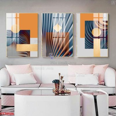 File gốc in ấn Tranh treo hiện đại pha lê gương FT70526 chuẩn màu CMYK