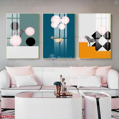 File gốc in mica Tranh treo hiện đại pha lê gương FT70530 chất lượng